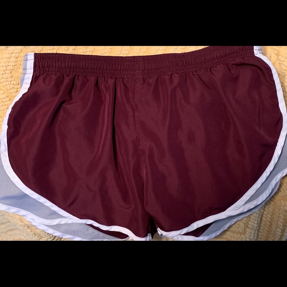 Soffe Dri-fit Shorts Maroon, Gray & White Size Sm